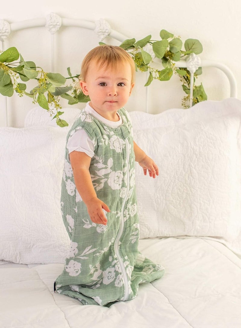 Bebe au Lait Premium Muslin Bedtime Sleepers, 12-18 Months - Oahu - Image 1